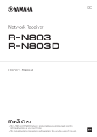 Yamaha R-N803 - Owners manual
